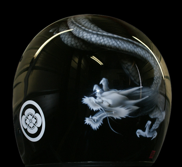 カスタムペイントSHIBAART エアーブラシ、龍、ロゴ入れ（家紋）