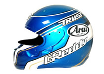 ヘルメットカスタムペイント ARAIGP　TRUST GREDDY