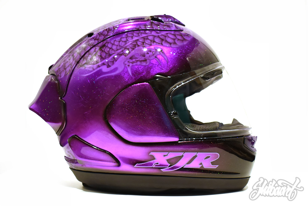 ARAI RX-7Xヘルメット 銀箔キャンディーパープルコーティング
