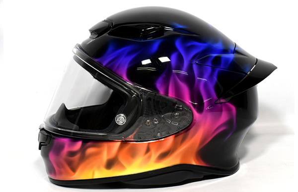 リアルフレイムス オーロラカラー   HELMET カスタムペイント