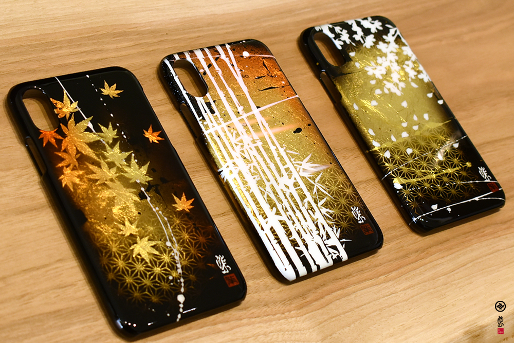 純金箔ペイント スマホケース