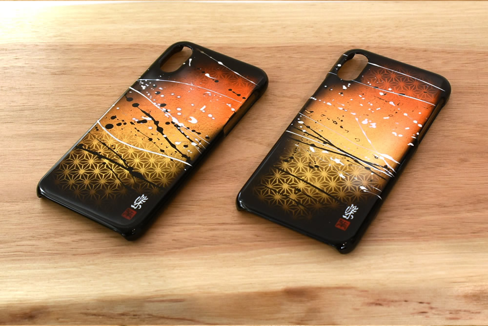 純金箔ペイント スマホケース