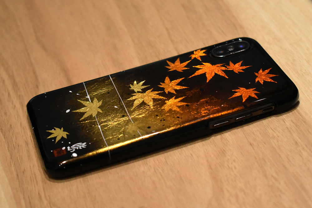純金箔ペイント スマホケース